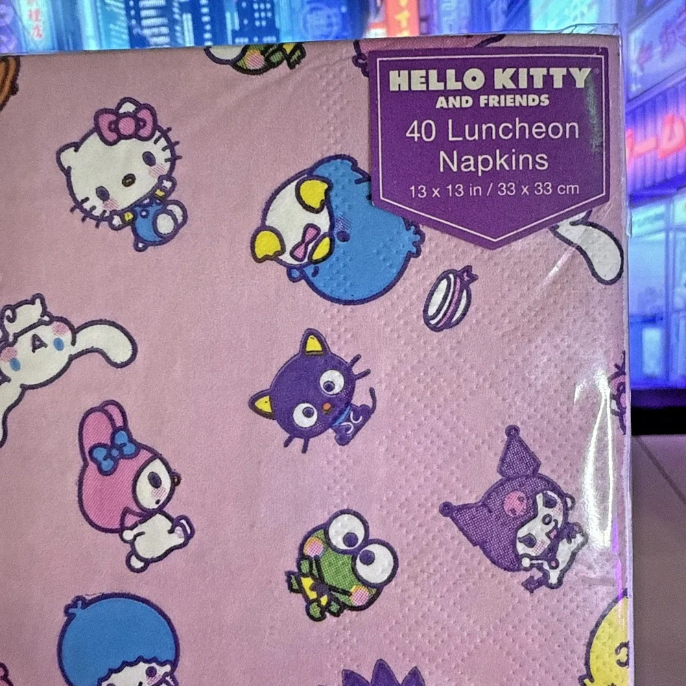 Sanrio Hello Kitty & Friends Napkins My Melody Kuromi Pompom 2023 40 Lunch Paper